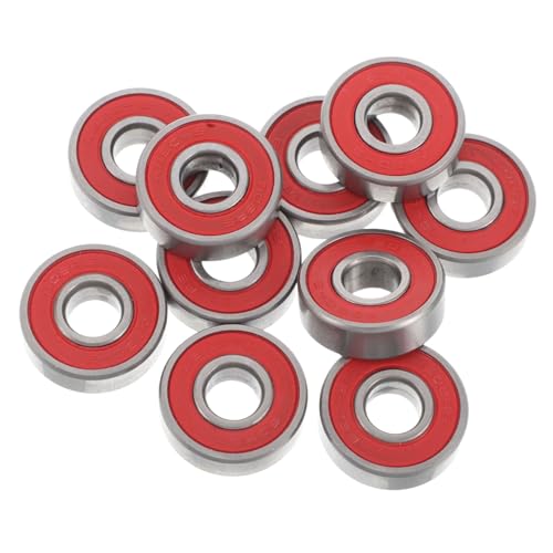 Toyvian 10 Uds Rodamientos Silenciosos De Acero Al Carbono Rodamiento Rígido Rodamientos para Patinetas Maquinaria De Jardín Bola De Acero Longboard Rodamiento De Bolas De Acero Longboard