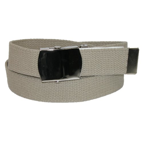 CTM Big & Tall Cotton Belt with Nickel Finish Buckle (Pack of 3)2