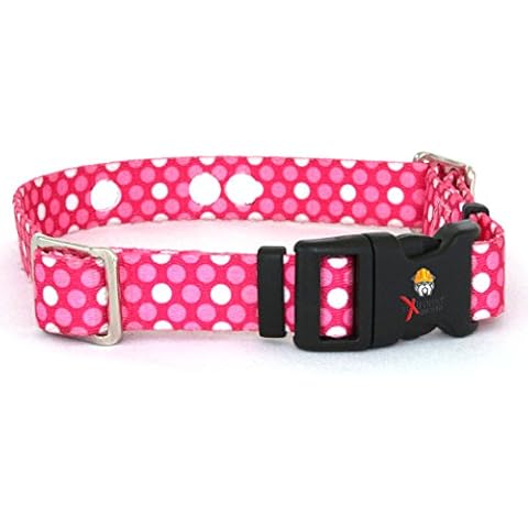 Extreme Dog Fence Electric Dog Fence Replacement Dog Collar Strap | Large 18" - 27" | Pink Dots | Compatible w/Invisible Fence, Dogtra, DOGTEK, Perimeter Technologies Cover