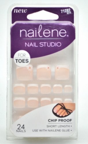 NaileneNail Studio For Toes, 24 Nails, Chip Proof, Short Length, 71282