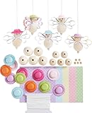 VBS Bastelset Vogelbande, 5-teilig, aus Holz, Papier & Stroh, Maße 11x8,5 cm, kreatives DIY-Set für Frühling, ideal für kreative Bastelprojekte, macht Spaß für Kinder und Erwachsene