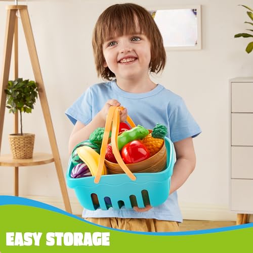 image for JOYIN Educational Toys Play Food Set for Toddlers, Cutting Food for Pr