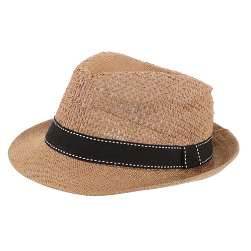 Straw Hat for Boys and Classic Sun Hat for Outdoor Adventures Travel and Beach Breathable Solid Color Design for Summer Fun