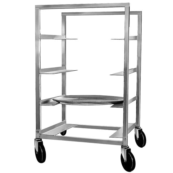 Channel OT-83 Oval Tray Rack, Mobile Single Section, Heavy-Duty Aluminum Construction, Rust-Proof with 5