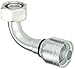 Aeroquip 1A16DLB10 Carbon Steel Global TTC (Thru the Cover) Crimp Hose Fitting DKO Female Swivel, Light Duty, 90 Degree Elbow, 5/8" Hose ID, M26 x 1.5 Thread