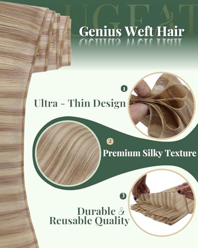 Image of Ugeat 24 Inch Genius Weft Hair Extensions Highlight 80G #16 /22