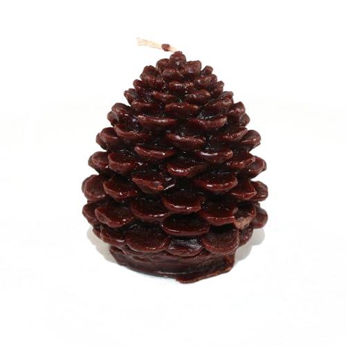 Pinecone Candle Scented in Frosted Pinecone Soy Candle Novelty Candle Gifts for Women Gifts for Grandma Housewarming Table Decor Fall Decor Winter Decor Christmas Table Decor Brown