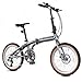 EVERCROSS EM1 Bici Pieghevole per Adulti e Ragazzi dai 12 Anni – Ruote 20", 7 Velocità, Doppi Freni a Disco, Telaio in Alluminio Leggero, Peso 12,7 kg, 99% Pre-montata, Adatta ad Altezze 150-185 cm
