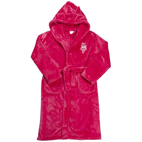 Girls Owl Hooded Fleece Dressing Gown Cover