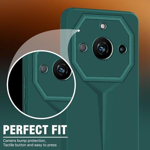 Image of WOW IMAGINE Back Cover for Realme Narzo 60 PRO | 11 PRO | 11 PRO Plus 5G | Blade Series Ultra Thin Case with Lightweight Design | Camera Protection | Soft Matte Silicone Flexible Mobile Case - Green