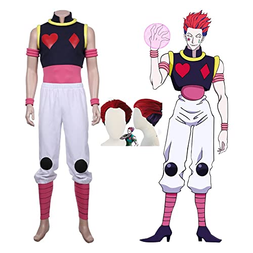 DSFFD ハンター×ハンター ヒソカ コスプレ衣装 Cosplay cos服 ウィッグ wig コスプレ用 コスチューム 快適 コスチューム コス ハロウィン クリスマス