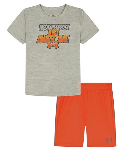 Image of Under Armour Boys' 2-piece Short Sleeve Graphic T-Shirt and Shorts Set, Lightweight & Breathable