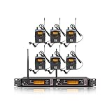 Xtuga RW2080 in Ear Monitor System 2 Channel 2/4/6/8/10 Bodypack Monitoring with in Earphone...