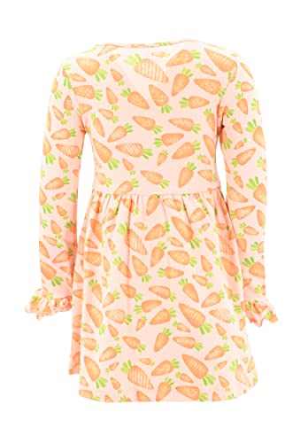Image of Girls Long Sleeve Ruffled Dresses for Toddlers and Kids