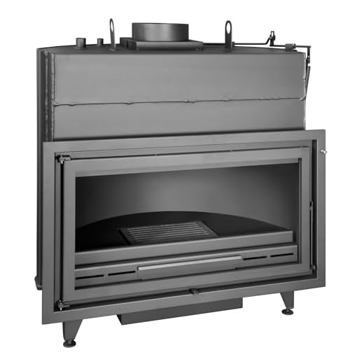 TJ - Caldera de Leña H110 para Calefacción Central Hidroestufa de Leña para Radiadores 38,5 kW. Calefacción hasta 400 m². Rendimiento 83,8%. Salida de Humos 250 mm