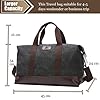 Canvas Mens Holdall,Travel Duffel Bag Overnight Weekend Bag Travel Totes Bags(Black) #2