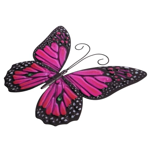 YARNOW Decorazione a Farfalla in Ferro per Esterni e Interni, Arte Murale da Giardino Ciondolo a Forma di Farfalla, Ornamento Creativo per Pareti di Casa e Patio, Facile da Installare,
