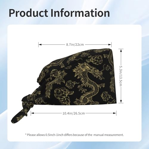 Image of Breathable Working Cap with Adjustable Sweatband Scrub Cap for Men /Women
