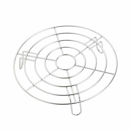 Rejilla Redonda de Acero Inoxidable - Soporte Multifunción para Cocinar al Vapor, Enfriar y Hornear, Accesorio de Cocina Compatible con Freidoras de Aire, Microondas y Horno Convencional