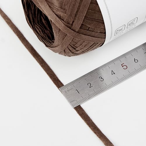 Image of NICEEC 3 Skeins Kraft Paper Yarn 474yds /5.3oz - Brown Series | Crochet & Knit, DIY Project Starter Kit,Handbag,Sun Hat,Shoes, Shopper Bag