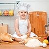 XLSXEXCL 2PCS Baby Chef Outfit Set, Baby Apron and Chef Hat for Newborn Photography, Toddler Cook Role Play, Cute Baking Costume for Infants Photography, Cooking Bakery Theme Party (Age: 10-24 Months) #3