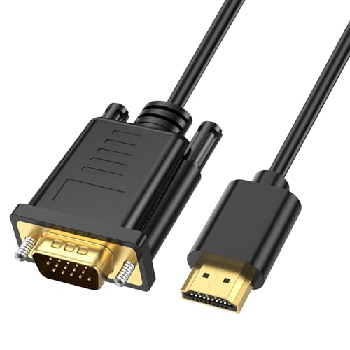 BLKing HDMI auf VGA Kabel, HDMI Digital auf VGA Analog Video Konverter Kabel f&uuml;r Desktop, Laptop, PC, Monitor, Projektor, HDTV, Chromebook, Raspberry Pi, Roku, Xbox, PS4 und mehr (1 m)