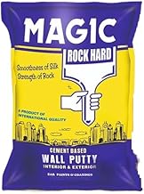 Magic Rock Premium Wall Putty Powder Smooth Finish Interior & Exterior Walls Painting | Holes | Clay Art | Crack repair Filler | Art & Craft (2 KG Bag)