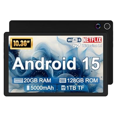 Laptok Android 15 Tablet 10 Pulgadas Tablet Grande 20 GB+128 GB Expansión TF de 1 TB 8 Núcleos/5000mAh 5+8MP/1280 * 800P WiFi 6/Widevine L1/BT5.4 Compatibilidad con USB-C/OTG