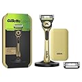 Gillette Labs Rasoio Con Barra Integrata e Custodia da Viaggio, 1 Manico, 2 Lamette di Ricambio, con Base Magnetica, Rasoio Barba, Gillette Labs Lamette