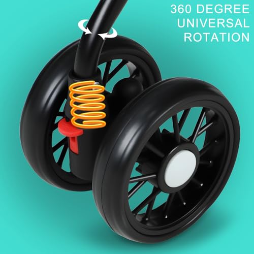 2in1 Hundewagen, Hundebuggy mit 1 Getränkehaltern, Hundebox Transporttasche Faltbar klappbar mit Feststellbremse, Bollerwagen für Hunde, 48 cm * 68 cm * 95cm (Grau)