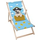 DreamRoots Sdraio Pieghevole Bambini 130kg - Sedia Pieghevole Bambini - Sdraio Bambini Legno Di Faggio - Sediolina Mare Bambini 100% poliestere 220 g/m2