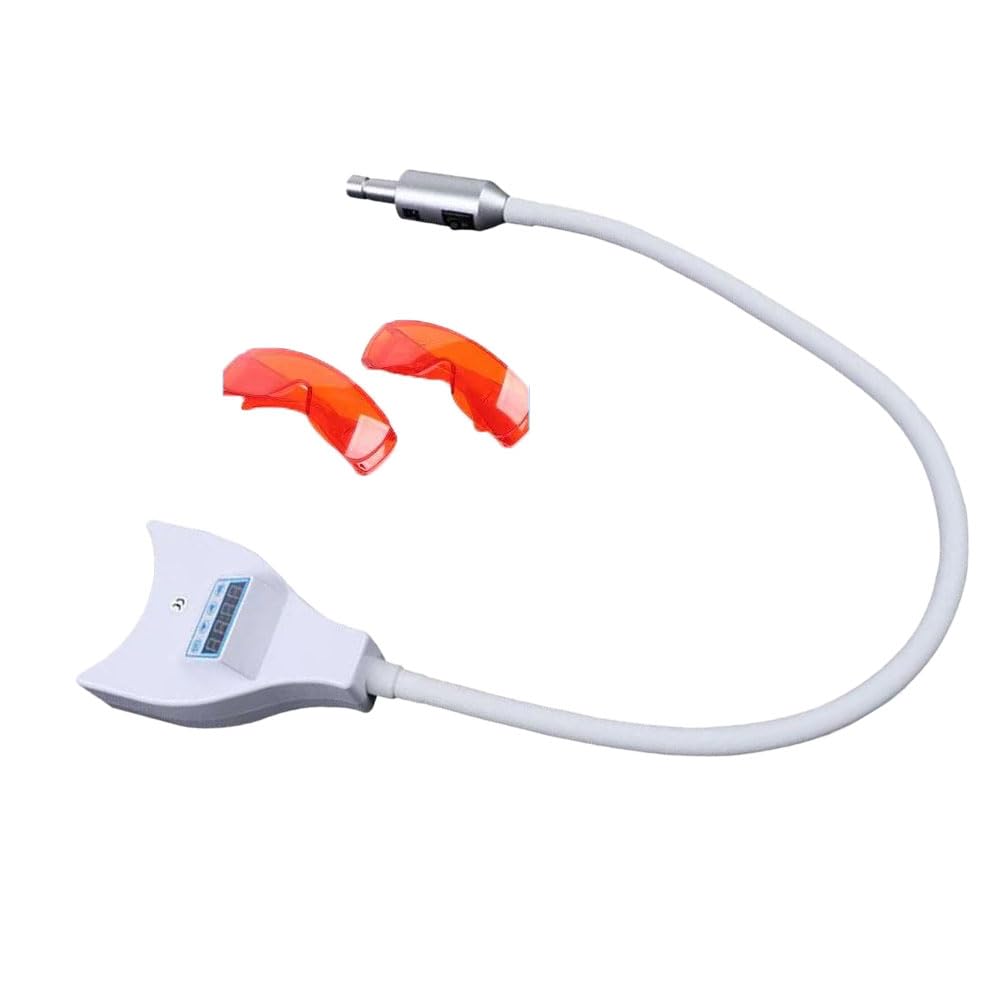 Led Dientes Blanqueamiento Luz,Dental Móvil Blanqueamiento Dientes Lámpara Luz Blanqueamiento Acelerador Máquina Portátil con Gafas,Para la Familia,Hospital