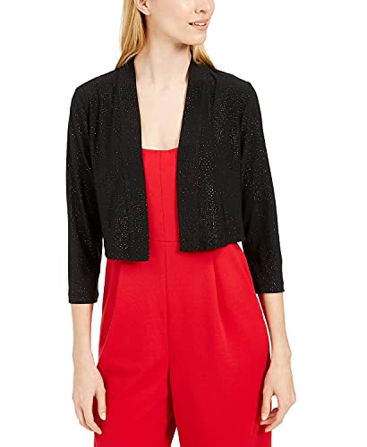 Calvin Klein Womens Glitter Bolero Shrug Black Pl #TOP18