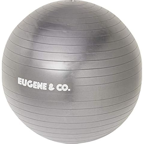 EUGENE & CO. Exercise Gymnastic Ball, Yoga Ball with Pump - for Home Yoga, Gym, Fitness (55cm) Cover