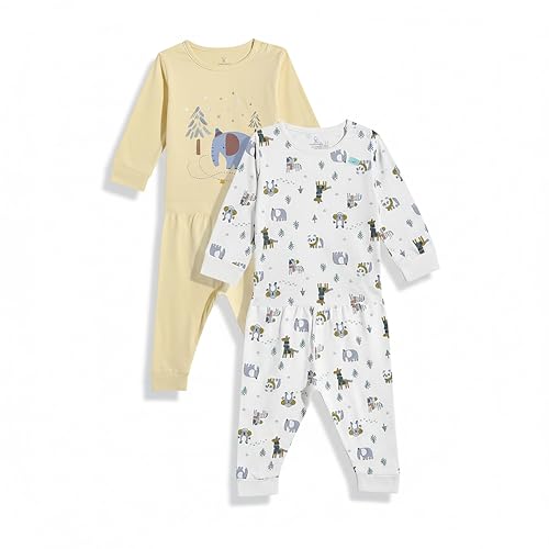Image of Mothercare Girls Autumn Charm Printed Full Sleeve 4-Piece Top and Pyjama Set