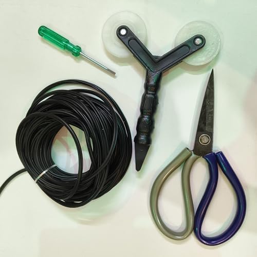 Mosquito Net Window Door Mesh Loading Rubber Beading 4MM | Double Wheel Sealing Roller | Window Extractor Hook | Multipurpose Scissor (10 Meter)-image-48