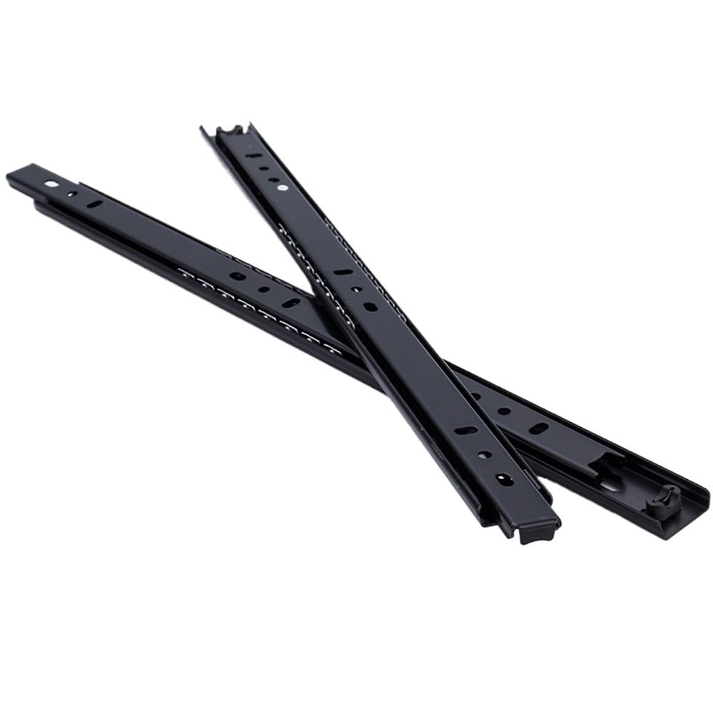 Guide scorrevoli per cassetti resistenti, 45 cm, con cuscinetti a sfera, design a due sezioni ispessite per mobili scorrevoli