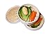 10 Inch (25.4cm) Premium Organic Bamboo Steamer by Harcas. Large 2 Tiers with Lid. Strong, Durable. Best for Dim Sum, Vegetables, Meat and Fish. Hand Made. Chopsticks Included
