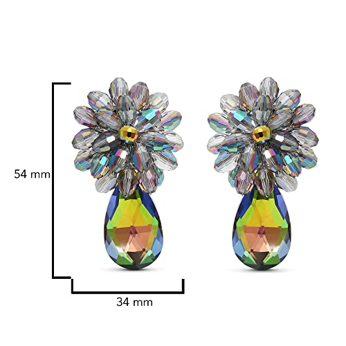 Boucles d'oreilles à clip cristal sans douleur pour lobes non percés - 4