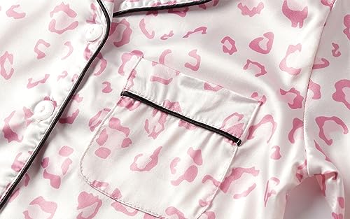 Mud Kingdom Girls Boys Kids Silk Satin Pajamas Set Button-Down Clothes Long Sleeve Loungewear Sleepwear PJS4