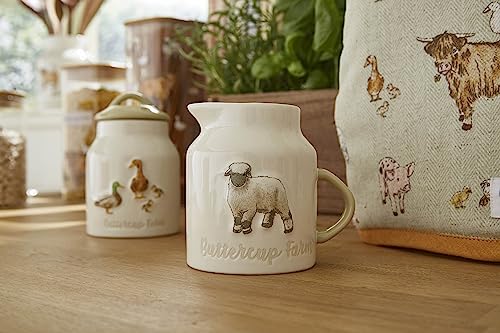 Cooksmart British Designed Sugar Bowl with Lid | Ceramic Sugar Pot with Modern Designs | Sugar Bowls with Lids Perfect for Any Kitchen - Buttercup Farm - Image 5