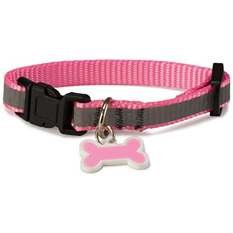 Collar reflectante rosa para perro Arquivet - 1,6 x 25/35 cm Cover