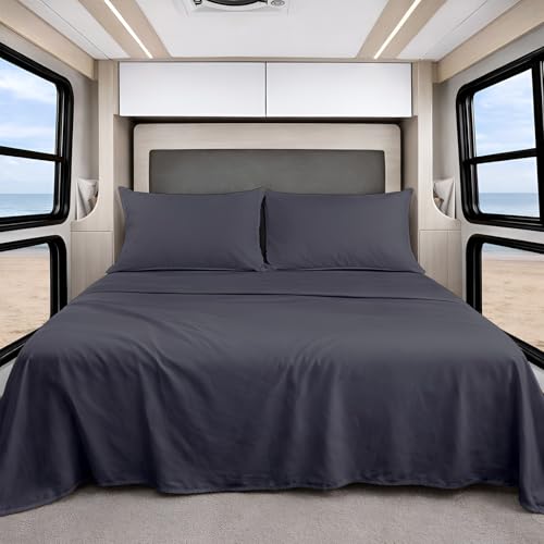 Shreem Linen Luxury 4 Piece Microfiber RV Sheet Set, Deep Pocket Fits...