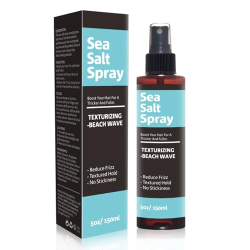 150ml Pulverizador De Sal Marina,Spray De Marina Para El Cabello,Spray De Sal Marinas Para El Cabello De Hombres y Mujeres,Marinas Para Hombres y Mujeres Textura Volumen Cabello