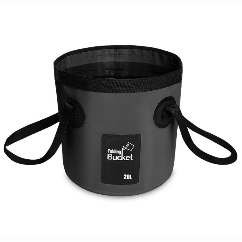 Cubo Plegable para Acampar, Cubo De Agua Plegable 20L Cubo Plegable Portátil para Viajes, Senderismo, Pesca, Paseos En Bote, Jardinería