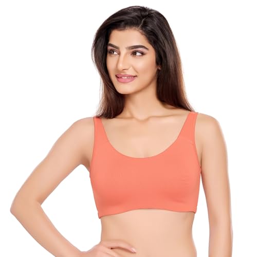 Image of juliet Non Padded Full Coverage Sports Bra for Women | Slip on Bra | Low Impact High Coverage Wireless Support Sports Bra JS 90