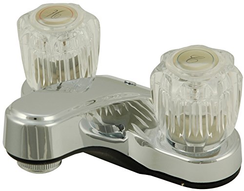 Two Handle Chrome Lavatory Faucet Plastic Non-Metalic With Pop Up Drain for all Recreational Vehicles, Travel Trailers, Motorhomes, and 5th Wheels - By PlumbUSA