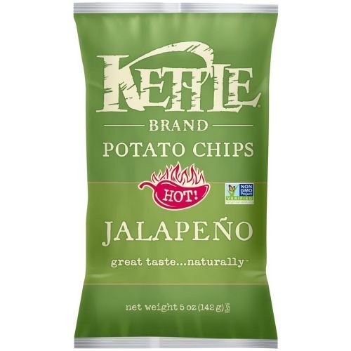 Kettle Foods Jalapeno Potato Chips, 5 Ounce 8 per case. by Kettle Brand