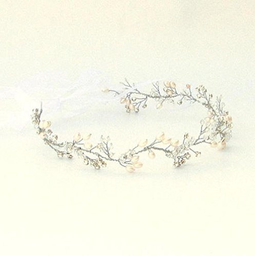 Fxmimior 55852 Bridal Hair Accessories Crystal Headband Hair Vine Diadem Evening Hair Piece Headpiece Customised Long Piece Wedding Headpiece thumb #2