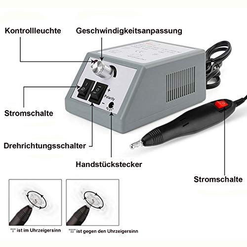 Elektrisch Nagelfeilen Nagelfräser Fräser Maniküre Pediküre Nagelfeile Fußpflegegerät Set mit geringem Rauschen und… – Bild 4